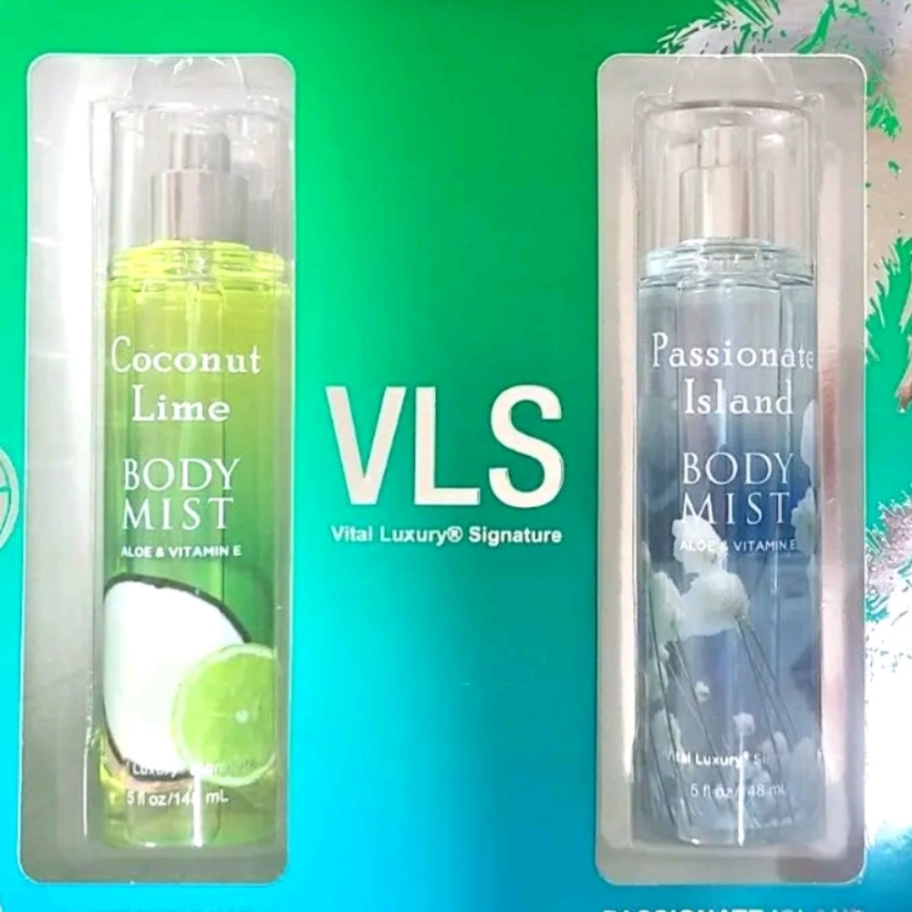 VLS Vital Luxury Signature Body Mist Coconut Lime Passionate Island 5 fl oz Each